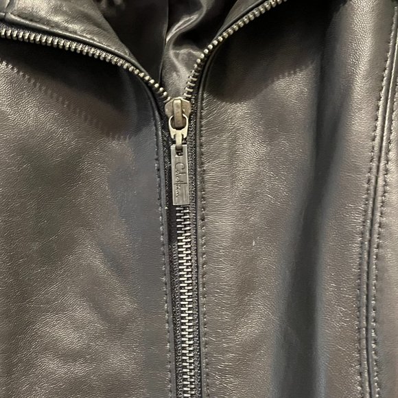 Cole Haan 100% Lambskin Black Leather Jacket - EUC, Size Medium - Picture 7 of 11